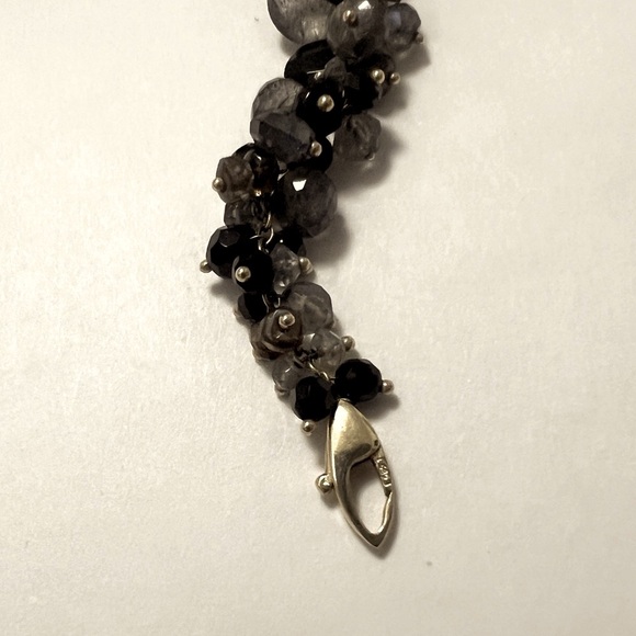 14k mulit stone bracelet- labradorite, andalusite & onyx - handmade - Picture 8 of 10